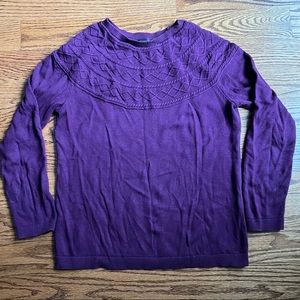 Talbots burgundy cashmere blend sweater